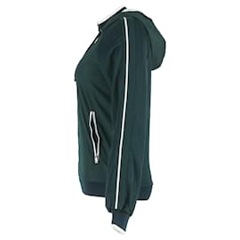 Dolce & Gabbana- Dolce & Gabbana Zipped Hooded Jacket in Green Polyester-Green,Olive green