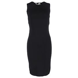 Vestido midi ajustado em viscose preta com detalhe em renda nas costas Givenchy Preto