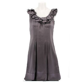 PRADA Kleid T.IT 42 Seide Grau