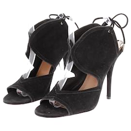 Aquazzura-AQUAZZURA Sandals T.EU 38.5 Suede-Black