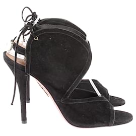 Aquazzura-AQUAZZURA Sandals T.EU 38.5 Suede-Black