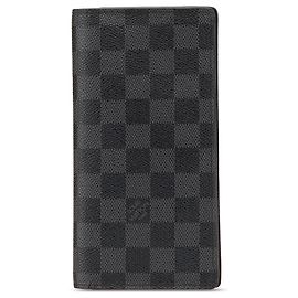 Portafoglio Brazza in tessuto Damier Graphite nero Louis Vuitton Nero