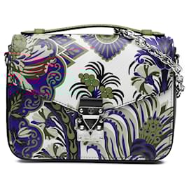 Louis Vuitton-Louis Vuitton White Epi Monogram Floral Mini Pochette Metis-White