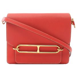 Borsa Roulis 23 in Evercolor rosso di Hermès Rosso