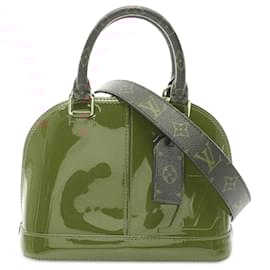 Louis Vuitton-Louis Vuitton Red Vernis Miroir Alma BB-Brown,Red