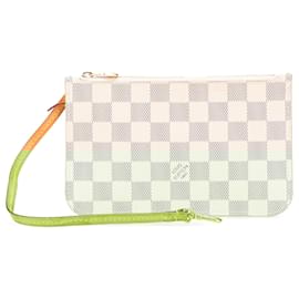 Louis Vuitton-Pochete PM Neverfull Damier Azur Branco Louis Vuitton-Branco
