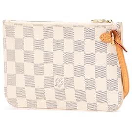 Louis Vuitton-Pochete PM Neverfull Damier Azur Branco Louis Vuitton-Branco