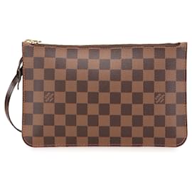 Louis Vuitton-Louis Vuitton Brown Damier Ebene Neverfull Pouch MM-Brown