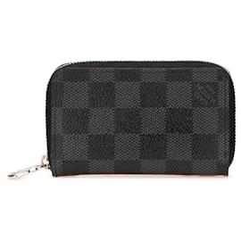 Louis Vuitton-Louis Vuitton Black Damier Graphite Zippy Coin Pouch-Black