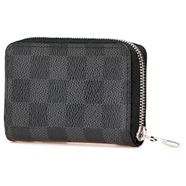 Louis Vuitton-Louis Vuitton Black Damier Graphite Zippy Coin Pouch-Black