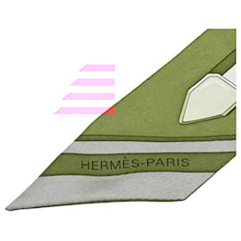 Hermès-Hermès Red Grand Tralala Silk Twilly Scarf-Other