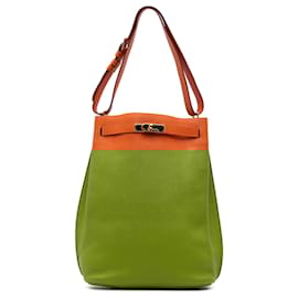 Hermès-Hermès Orange Togo So Kelly 26-Orange