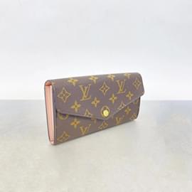 Louis Vuitton-Louis Vuitton Long Wallet Monogram Portefeuille Sarah-Brown,Pink