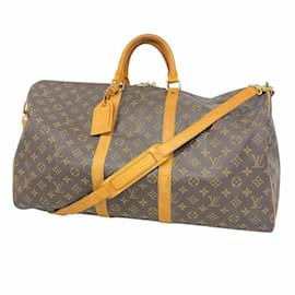 Louis Vuitton-Louis Vuitton Boston Bag Monogram Keepall Bandouliere 55-Brown