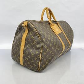 Louis Vuitton-Louis Vuitton Boston Bag Monogram Keepall Bandouliere 55-Brown