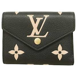 Louis Vuitton-Louis Vuitton Tri-fold Wallet-Black,Beige