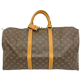 Louis Vuitton-Louis Vuitton Boston Bag Monogram Keepall 50-Brown