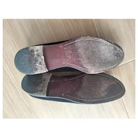 Tod's-Tod's black suede flats-Black