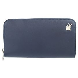 Burberry Navy Leather Long Wallet Navy blue