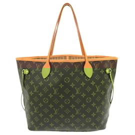 Louis Vuitton-Louis Vuitton Neverfull MM Monogram Tote Bag-Brown