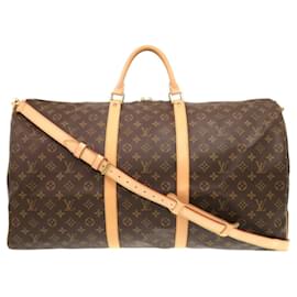 Louis Vuitton-Louis Vuitton Keepall Bandouliere 60 Monogram Boston Bag-Brown