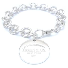 Tiffany & Co-Pulseira de tag redonda Tiffany Return-Prata