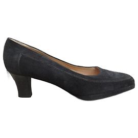 Escarpins Sidonie Larizzi en daim noir Noir