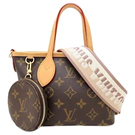Louis Vuitton-Bolsa Louis Vuitton Monogram Neverfull BB-Marrom,Bege