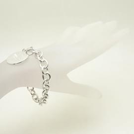 Tiffany & Co-Pulseira charm com tag redonda Tiffany-Prata