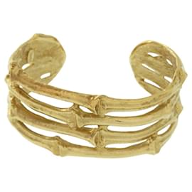 Yves Saint Laurent-Yves Saint Laurent Gold Metal Bangle Bracelet-Golden