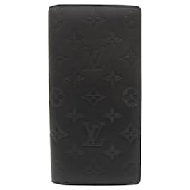 Louis Vuitton-Louis Vuitton Portefeuille Brazza Monogram Shadow Wallet-Black