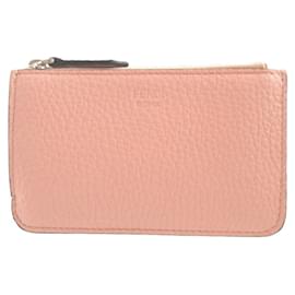 Fendi-Fendi Peekaboo Leather Coin Purse-Pink