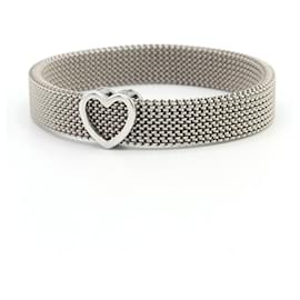 Tiffany & Co-Pulseira charm em aço inoxidável Tiffany Somerset Heart-Outro
