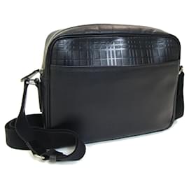 Burberry-Burberry Black Leather Shoulder Bag-Black