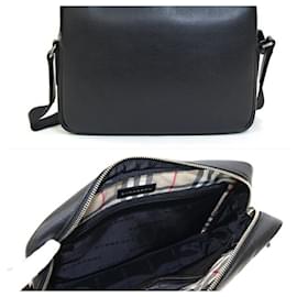 Burberry-Burberry Black Leather Shoulder Bag-Black