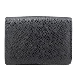Louis Vuitton-Louis Vuitton Taiga Leather Card Case-Black,Grey