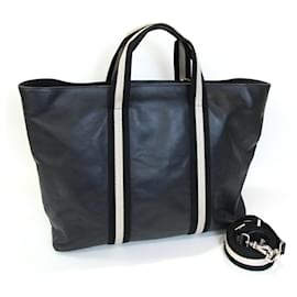 Bally-BALLY Black Leather Tote Bag-Black