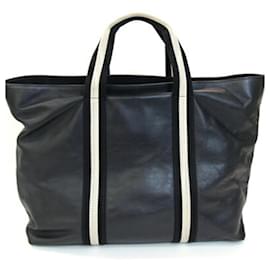 Bally-BALLY Black Leather Tote Bag-Black