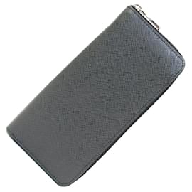 Louis Vuitton-Louis Vuitton Taiga Leather Long Wallet-Black