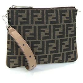 Fendi-Fendi Zucca Shoulder Bag-Brown,Beige