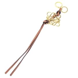 Loewe-Loewe Gold Tan Calfskin Keyring-Golden