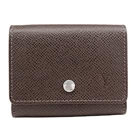 Louis Vuitton-Louis Vuitton Taiga Leather Coin Purse-Brown