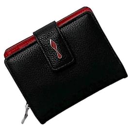 Christian Louboutin-Portefeuille bi-fold Christian Louboutin-Noir,Rouge