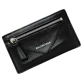 Balenciaga-Balenciaga Black Leather Card Case-Black