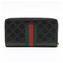 Gucci-Carteira longa de couro Guccissima Gucci-Preto