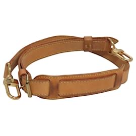 Louis Vuitton-LOUIS VUITTON Adjustable Shoulder Strap Leather 30.7""-37.8"" Beige Auth EC521-Beige