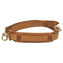 Louis Vuitton-LOUIS VUITTON Adjustable Shoulder Strap Leather 30.7""-37.8"" Beige Auth EC521-Beige