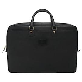 Burberry-BURBERRY Business Bag Leather Black Auth bs23443-Black