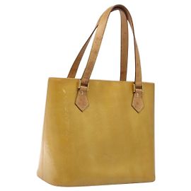 LOUIS VUITTON Monogram Vernis Houston Handtasche Beige M91004 LV Auth ki5519 Beige