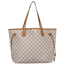 Louis Vuitton-LOUIS VUITTON Damier Azur Neverfull MM Tote Bag N41605 LV Auth BD706-Other